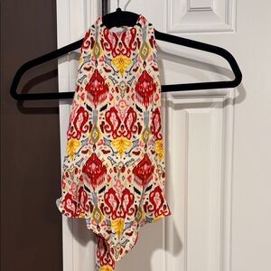 Alice + Olivia Multicolor Ikat Halter Camisole